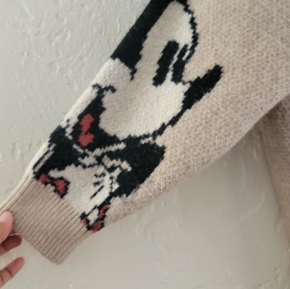 Mickey Mouse And Minnie Mouse Handmade Sweater Size Medium Kids